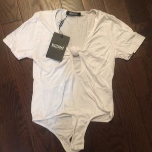 Missguided white bodysuit NEW (M)
